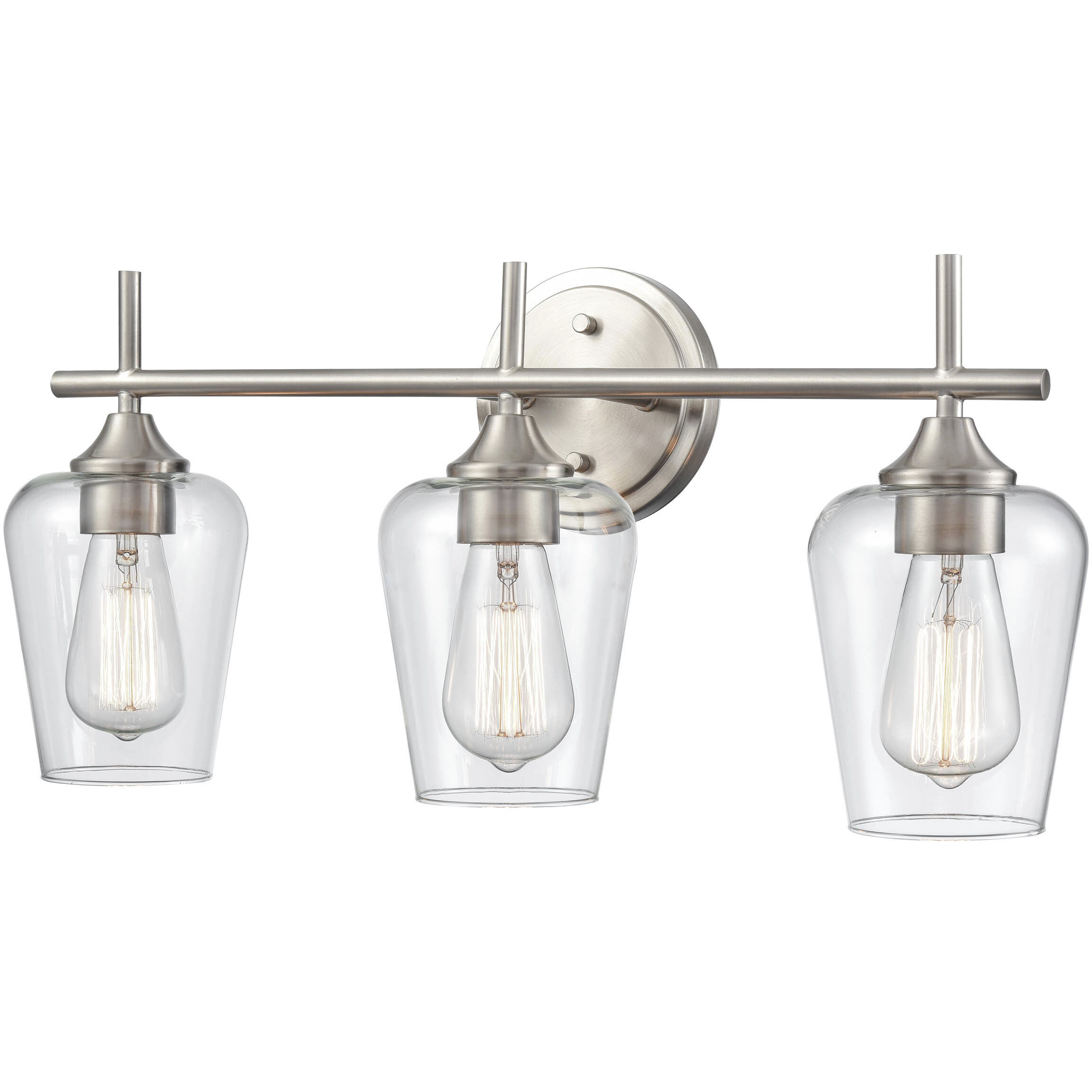 Ashford 3 Light 22 inch Brushed Nickel Bathroom Vanity Light Wall Light